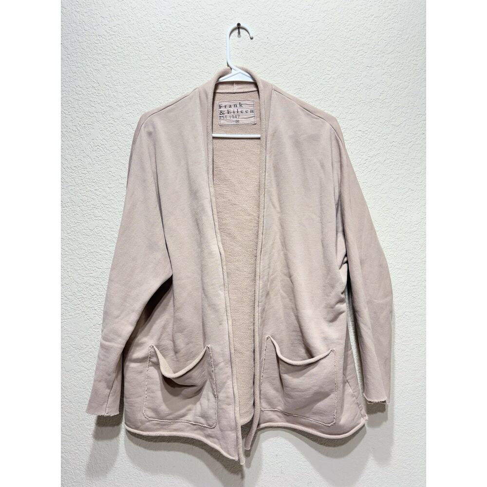 Frank & Eileen Cardigan Medium Beach French Terry Open Pocket Minimalist